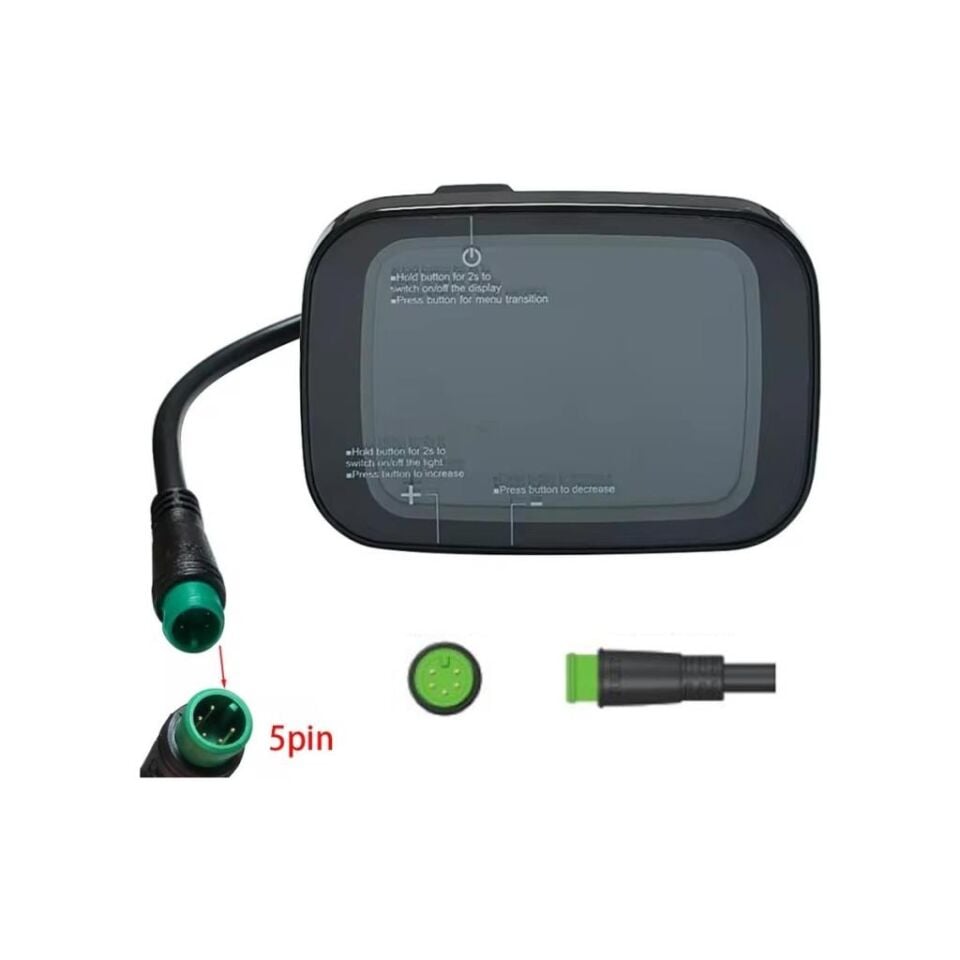 E-Bike Ekran - 6Pin, Mosso/Altec/skyjet/ola/rks Uyumlu