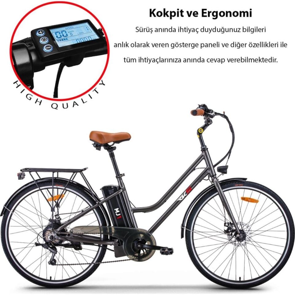 RKS MJ1 28 JANT ELEKTRİKLİ LİTYUM AKÜ ŞEHİR TUR BİSİKLETİ