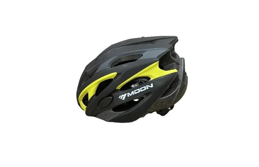 MOON MV88 CARBON DESEN IŞIKLI AYARLI BİSİKLET KASKI SİYAH-YEŞİL