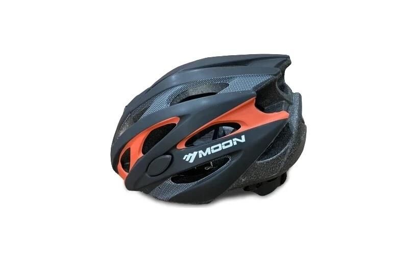 MOON MV88 CARBON DESEN IŞIKLI AYARLI BİSİKLET KASKI SİYAH/KIRMIZI