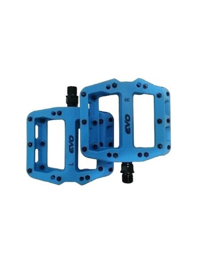 Evo Plastik Rulmanlı Platform Çivili Bisiklet Pedalı MAVİ