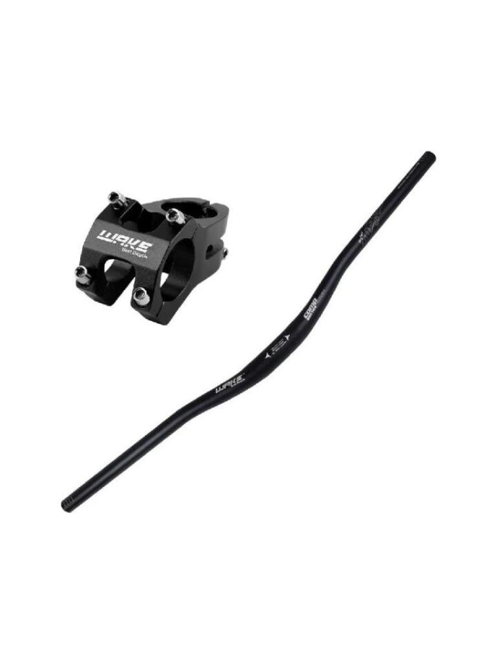 WAKE 780MM Alüminyum 31.8 Bisiklet Gidon + Boğaz Seti SİYAH