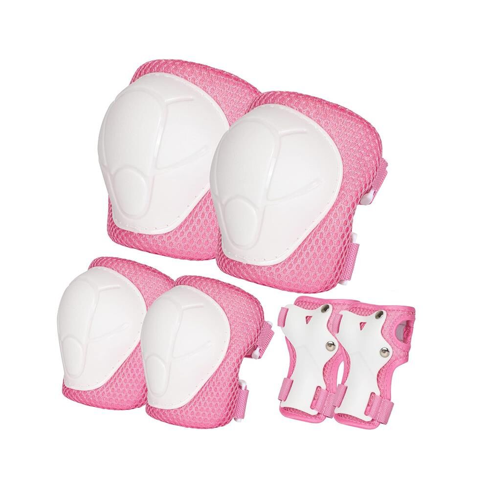 FOLAND Dizlik Dirseklik Koruma Seti Bisiklet Paten Kaykay PEMBE