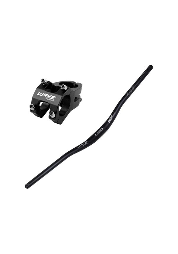 Wake Siyah 780MM Alüminyum 31.8 Bisiklet Gidon + Boğaz Seti